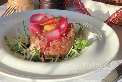 Тар-тар із яловичини з грінками Велюров undefined фото