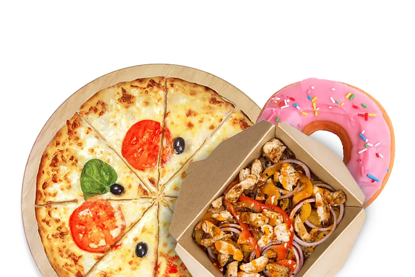 Combo with pizza, salad and dessert - "Romero's Pizza" in Austin photo 