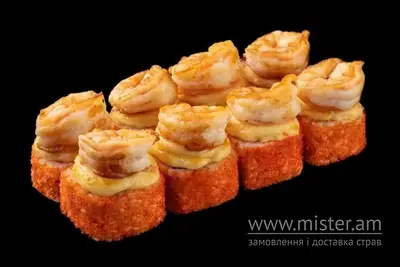 Рол запечений сирний з креветкою преміум Sushi-Pizza by La Spezia (вул.Харківська, 5/1) undefined фото