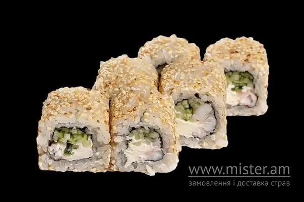 Рол "Каліфорнія" з креветкою в кунжуті - "Pronto Pizza & Sushi" в Умані фото 