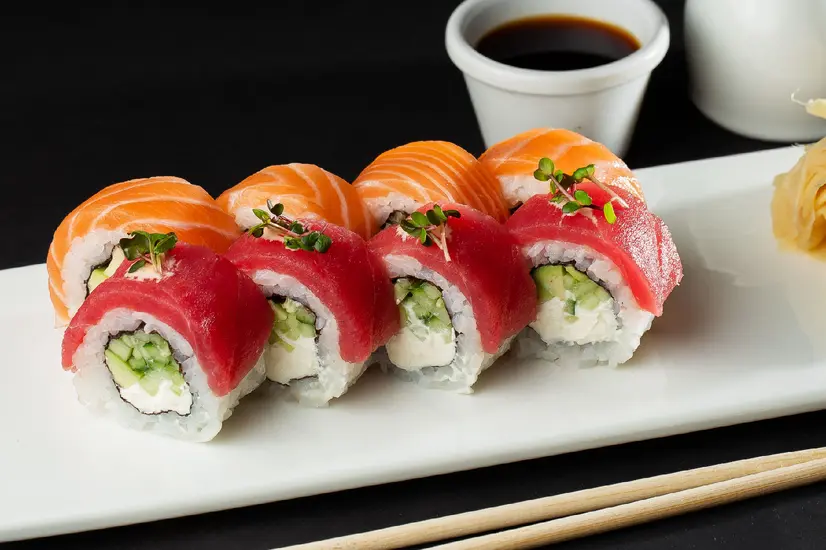 Філадельфія з тунцем та лососем (8 шматочків) - "TREBA Pizza & Sushi" в Івано-Франківську фото 
