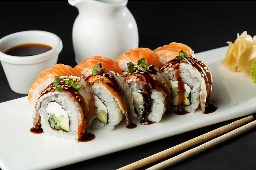 Філадельфія з вугрем та лососем (8 шматочків) - "TREBA Pizza & Sushi" в Івано-Франківську фото 