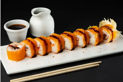 Філадельфія маменорі з вугрем (8 шматочків) TREBA Pizza & Sushi undefined фото