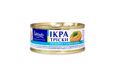 Ікра пробійна "Veladis" тріски, банка заліз 100гр Veladis undefined фото