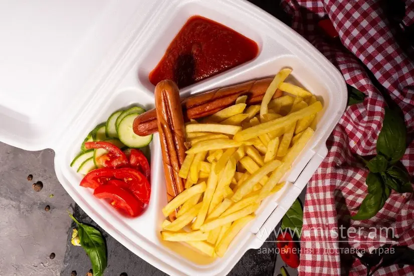 Картопля фрі з ковбаскою - "Start Stop Kebab" в Луцьку фото 