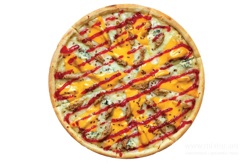 Піца "Сирна з м'ясом" 38 см - "IQ Pizza" в Чернігові фото 