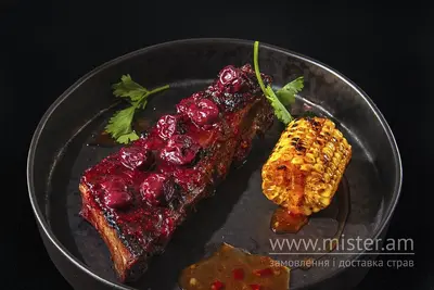 Свинні реберця у вишневій глазурі з кукурудзою гриль Grill Pub undefined фото