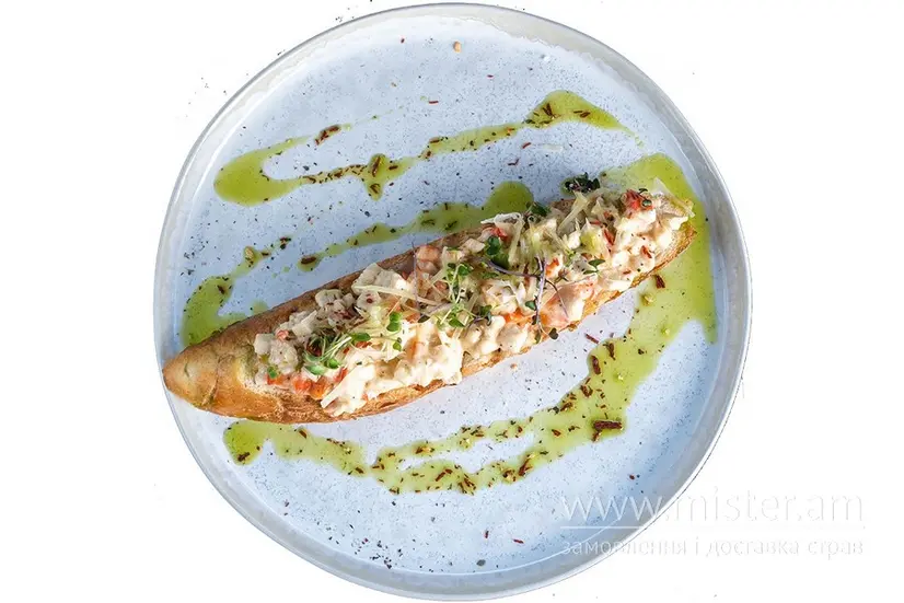 Велика брускета з куркою та овочами - "Дядя Pizza" в Луцьку фото 