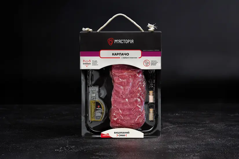 Carpaccio made of selected beef - "Myastoriya Meat Bar Sofiyska square" in Kyiv photo