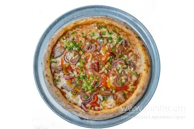 Піца з шашликом та маринованими грибами Дядя Pizza undefined фото
