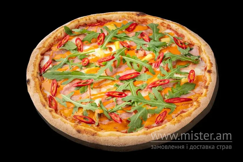 Піца "Спайсі з шинкою і ананасом" стандартна - "Sushi-Pizza by La Spezia (вул.Харківська, 5/1)" в Сумах фото