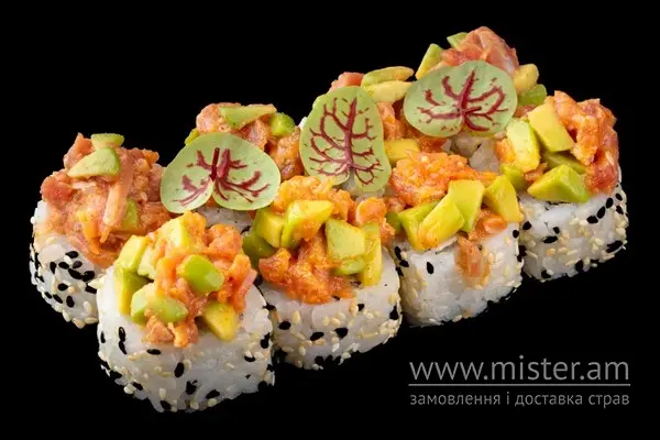 Рол "Якудза" з лососем в кунжуті - "Sushi-Pizza by La Spezia (вул.Харківська, 5/1)" в Сумах фото 