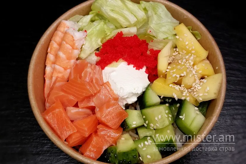 Поке Філадельфія з креветкою та лососем - "Це SUSHI & PIZZA" в Чернігові фото 