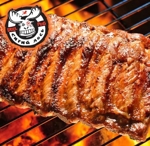 Ребра запечені BBQ - "Ситий Лось" в Білій Церкві фото 