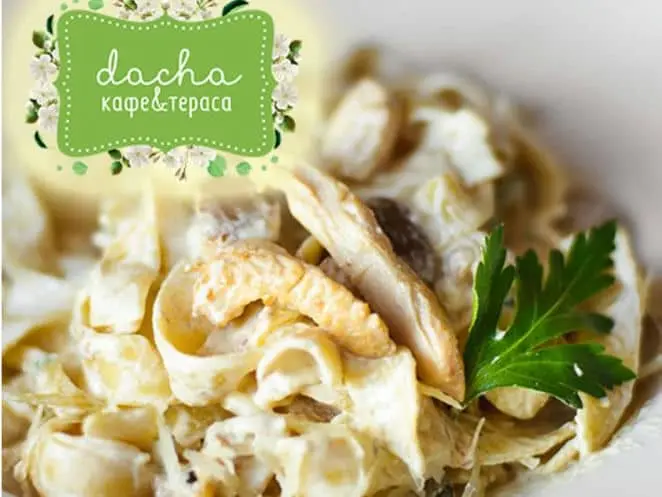 Фетучіні з куркою та грибами - "Dacha" в Білій Церкві фото 