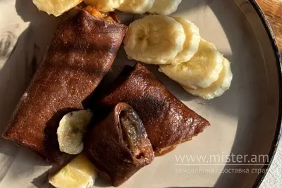 Млинці шоколадні з бананом та шоколадом (нф) Світанок undefined фото