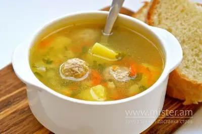 Суп з фрикадельками  Жовтий човен undefined фото