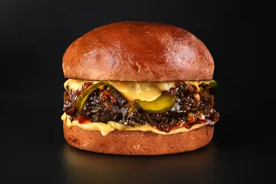 Burger with braised beef Myastoriya Meat Bar Ivano-Frankivsk undefined photo