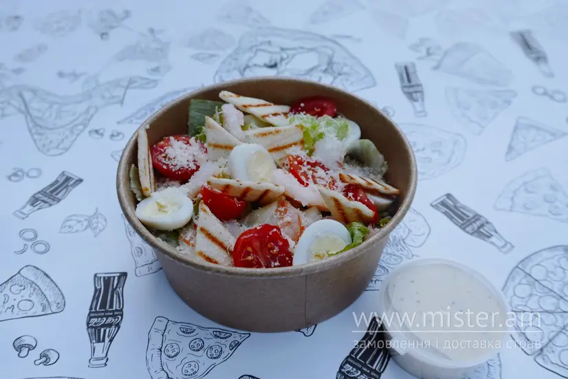 Салат "Цезар" з креветкою - "Zaza Pizza (Сєдова)" в Черкасах фото 