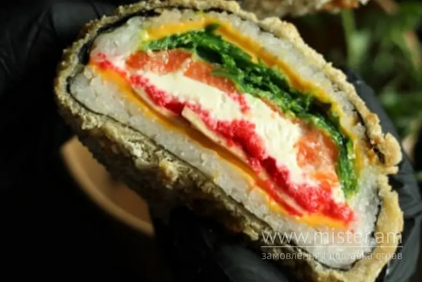 Суші бургер з лососем та чукою - "Guava Sushi" в Чернігові фото 
