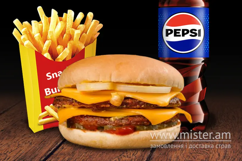 Дабл Чізбургер Класік Меню - "SNACK & BURGERS" в Дрогобичі фото 