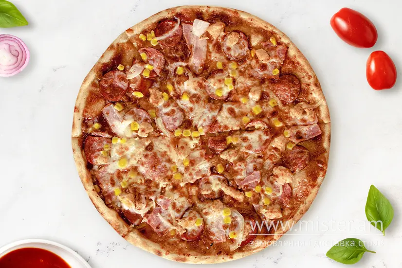 Піца М'ясна BBQ 38 см - "IQ PIZZA" в Шептицькому фото