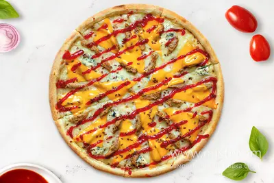 Піца Сирна з м'ясом 30 см IQ PIZZA undefined фото