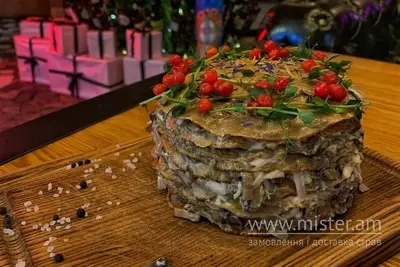 Печінковий торт М`ясо в бокалі  undefined фото