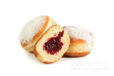 Пончик з вишнею Домашня перепічка undefined фото