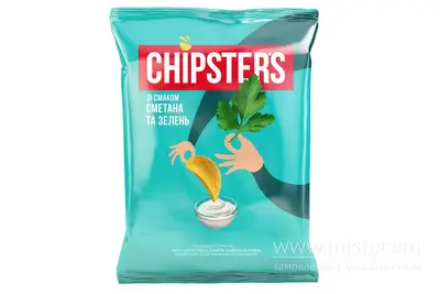 Чипси Chipsters Сметана та зелень 100 г SOLOD PROSPEKT undefined фото