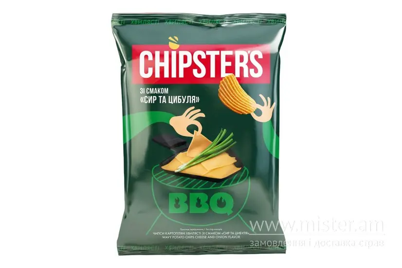 Чипси Chipsters хвиля Сир та цибуля 95 г - "SOLOD PROSPEKT" в Хмельницькому фото 
