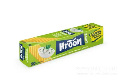 Чипси картопляні пластинки "Сметана та зелень" Hroom 50 г SOLOD PROSPEKT undefined фото