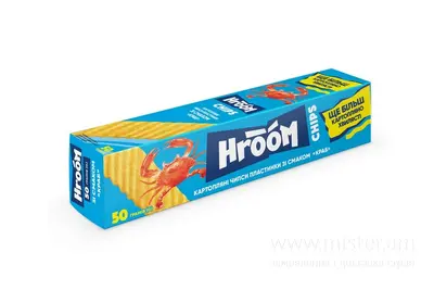 Чипси картопляні пластинки "Краб" Hroom 50 г SOLOD PROSPEKT undefined фото