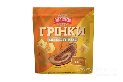 Грінки пшенично-житні хвилясті "Мікс" зі смаком "Сир" 75 г SOLOD PROSPEKT undefined фото