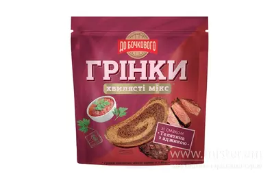 Грінки пшенично-житні хвилясті "Мікс" зі смаком "Телятина з аджикою" 75 г SOLOD PROSPEKT undefined фото