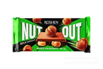 Шоколад молочний "Roshen Nut" з цілим лісовим горіхом SOLOD PROSPEKT undefined фото