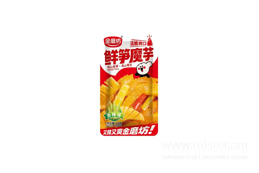 Конжак снек зі свіжими пагонами бамбука Hot & Spicy Flavor Golden Mill 18 г - "Red Hot Chily Shop" в Сумах фото
