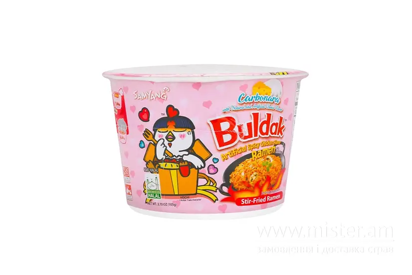 Локшина Buldak Карбонара в боулі Samyang 105 г - "Red Hot Chily Shop" в Сумах фото 