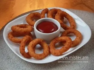Кільця цибулеві в клярі Cheburek. Сонце і тісто undefined фото