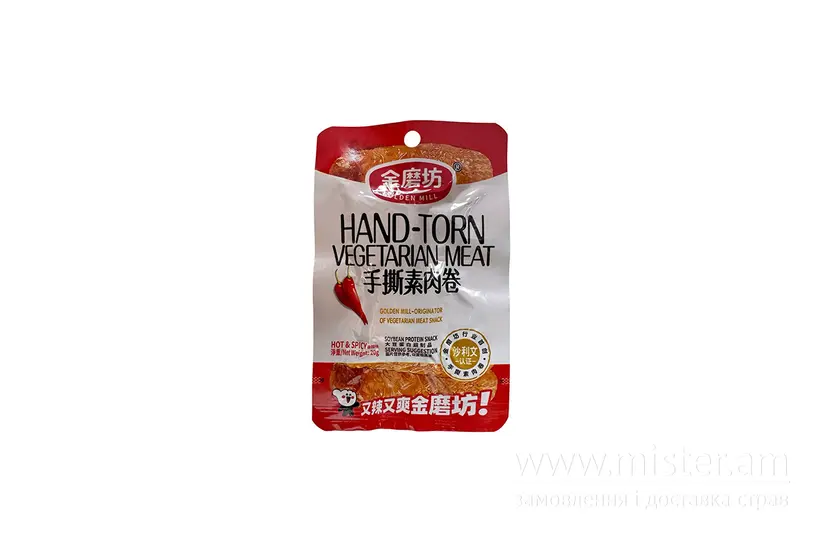 Снек з соєвого м'яса з гострим смаком Golden Mill 20 г - "Red Hot Chily Shop" в Сумах фото
