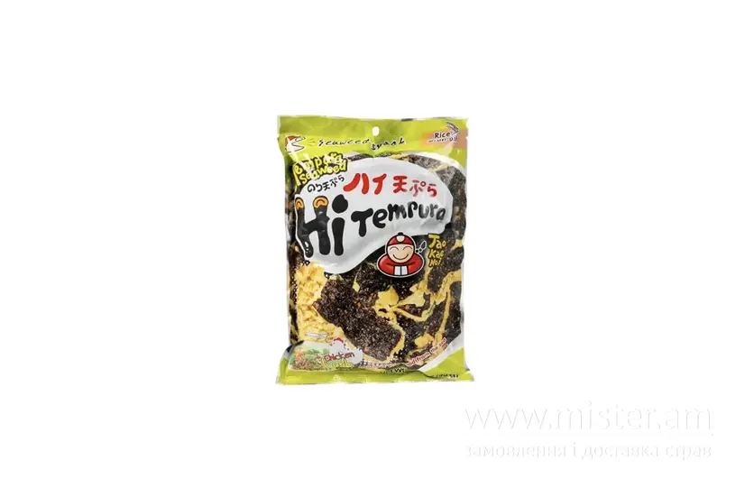 Снек з хрустких водоростей Tao Kae Noi кисло-гострі зі смаком курки Hi Tempura 40 г - "Red Hot Chily Shop" в Сумах фото