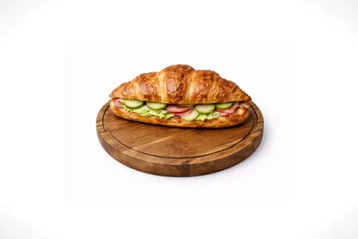 Круасан з мисливською ковбаскою та медово-гірчичним соусом FoodUp undefined фото