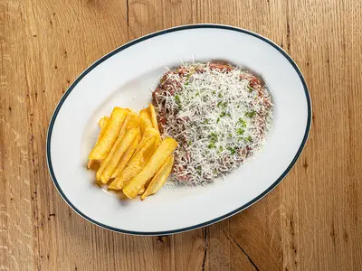 Тар-тар із яловичини з картопляними діпами  Italist pizza & pasta undefined фото