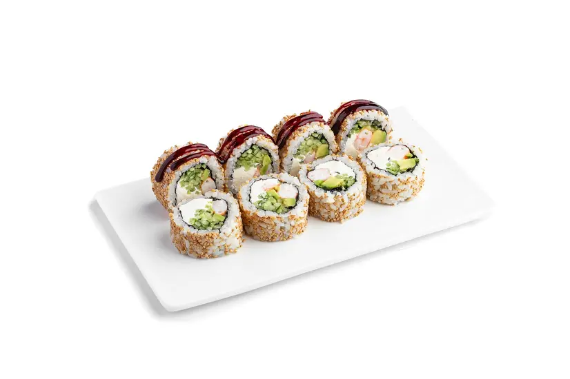 Філадельфія з креветками в кунжуті - "Real Roll" в Вінниці фото
