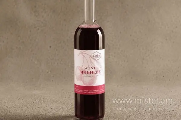 Вишневе вино 0.5 л з собою - "Qirim" в Кропивницькому фото 
