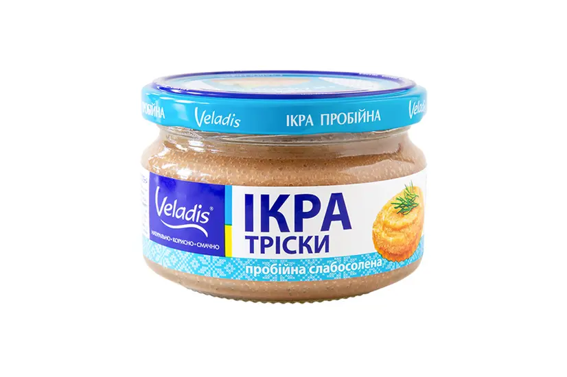 Ікра пробійна "Veladis" тріски, банка скло (180гр) - "Veladis" в Дніпрі фото 