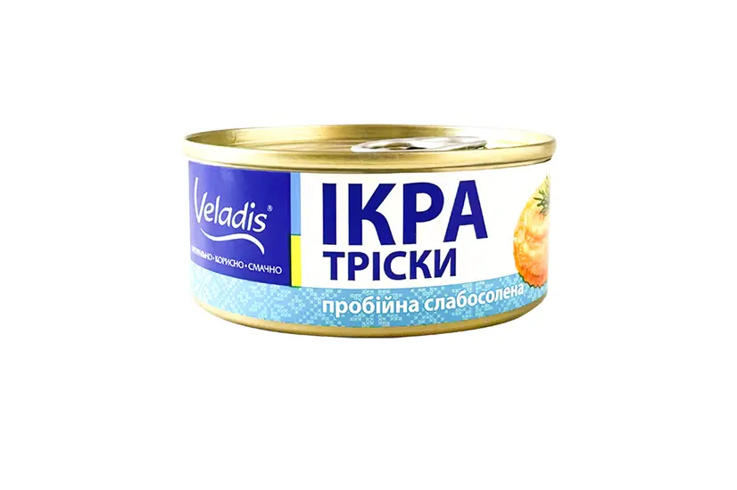 Ікра пробійна "Veladis" тріски, банка заліз 100гр - "Veladis" в Бучі фото 