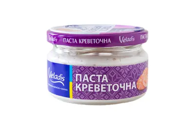 Паста креветочна "Veladis" класична, банка скло (160гр) Veladis undefined фото
