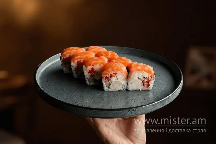 Преміум рол "Aka Ebi Salmon" - "Crann pub" в Хмельницькому фото