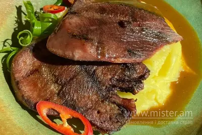 Язик гриль з картопляним мусом та соусом Demi-Glace Nice 2 Meet You undefined фото